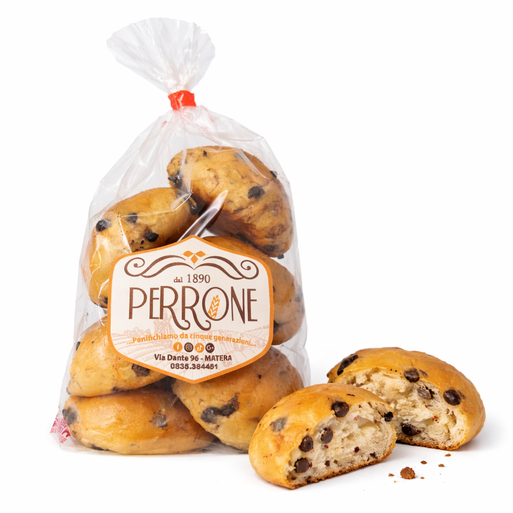 Chocolate chip brioche bun