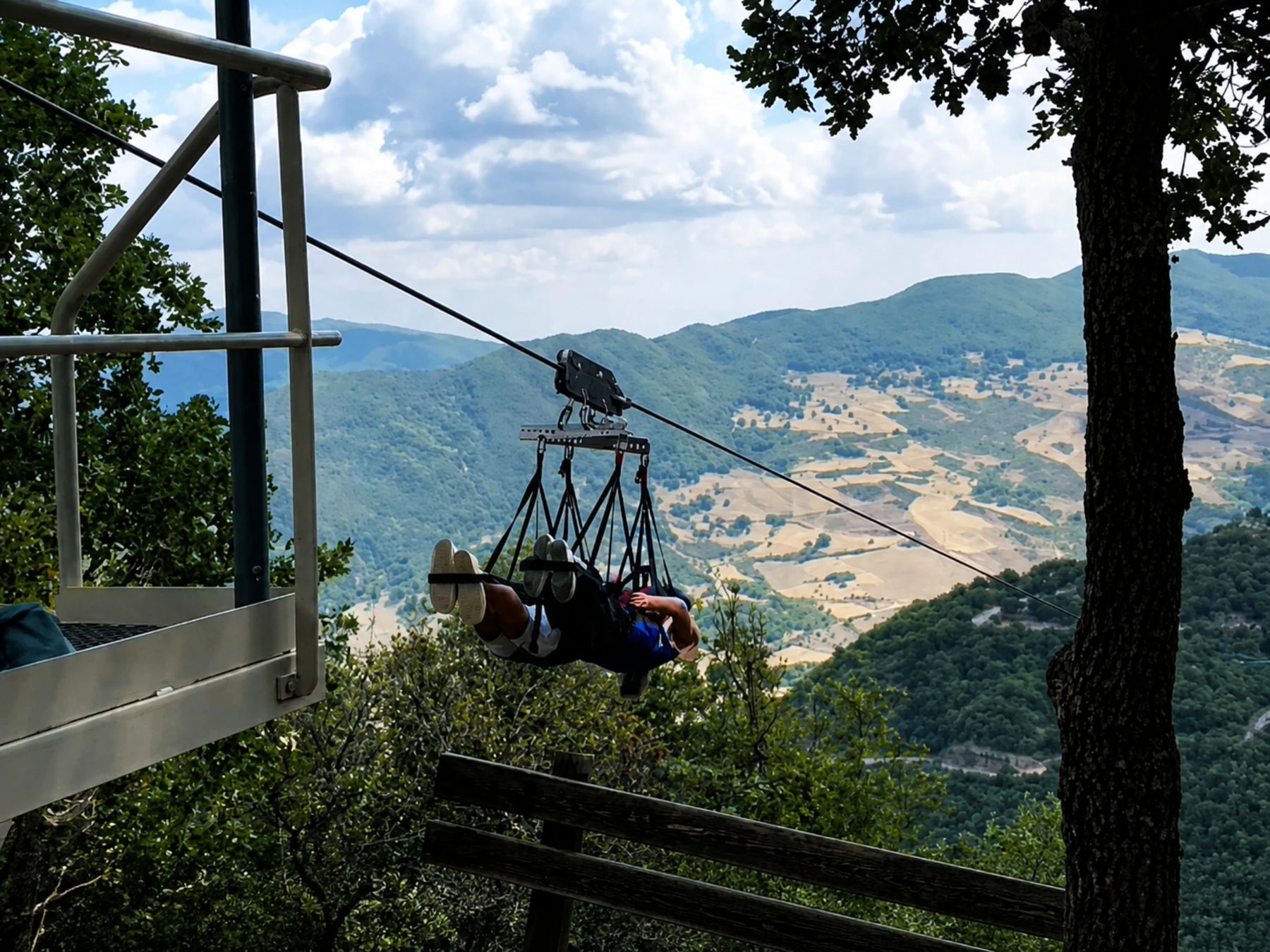 volo dell'angelo nelle Dolomiti Lucane